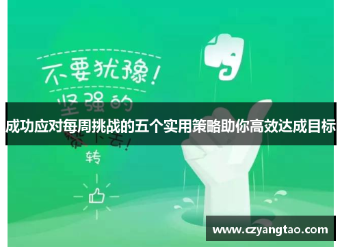 成功应对每周挑战的五个实用策略助你高效达成目标 成功应对每周挑战的五个实用策略助你高效达成目标